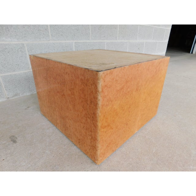 Custom Italian Burl Wood Art Deco Influence 2 Pc Cocktail Table 42" X 42" For Sale - Image 14 of 18
