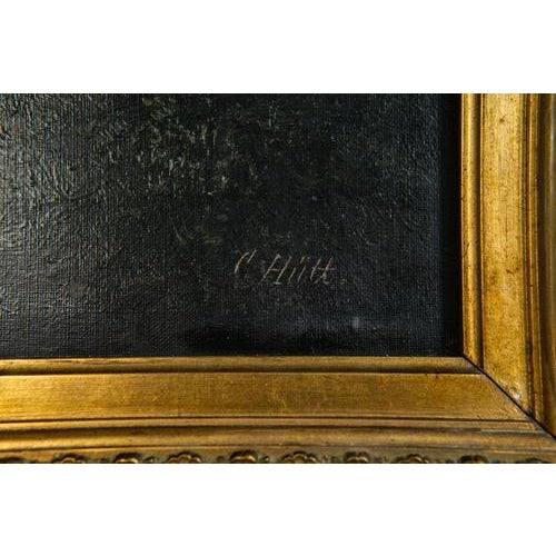 C. Hütt, Landscape, Early 20th Century, Oil on Canvas For Sale - Image 12 of 17