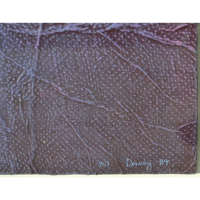 Purple and Gold Abstract by Peg Denney For Sale - Image 4 of 5