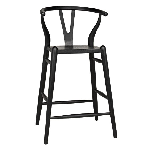 NOIR Zola Counter Stool, Charcoal Black For Sale