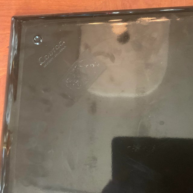 Couroc Phenolic Resin Serving Tray with Brass, Wood, and Gemstone Inlay. Phenolic Resin was used for its resistance to...