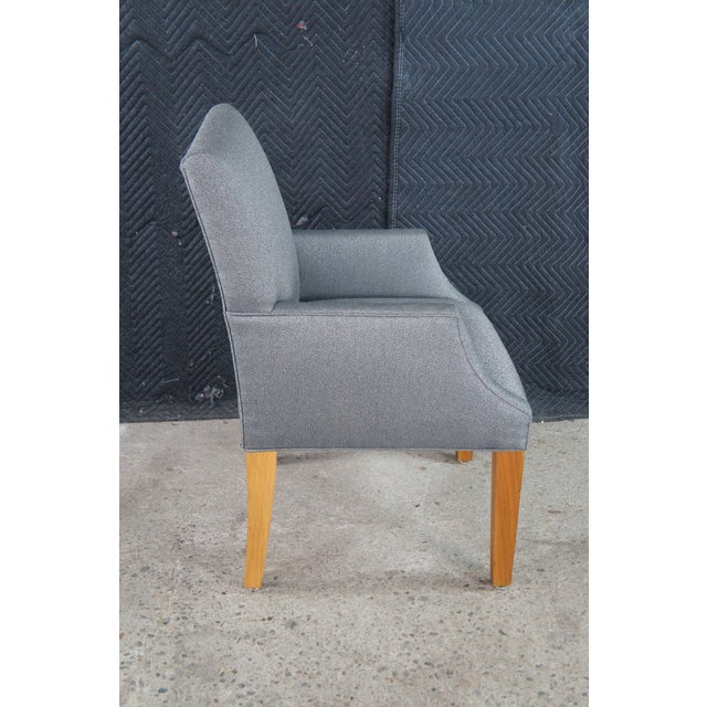 Ralph Lauren 4 Ralph Lauren Traditional Ash Grey Lauren Studio Modern Dining Game Arm Chairs For Sale - Image 4 of 11