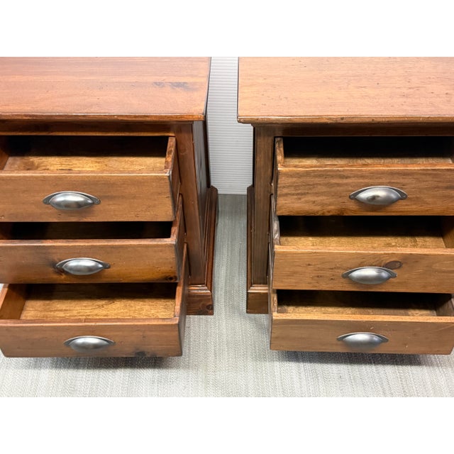 Wood Mission to Rustic Style Nightstands, Pair For Sale - Image 7 of 11