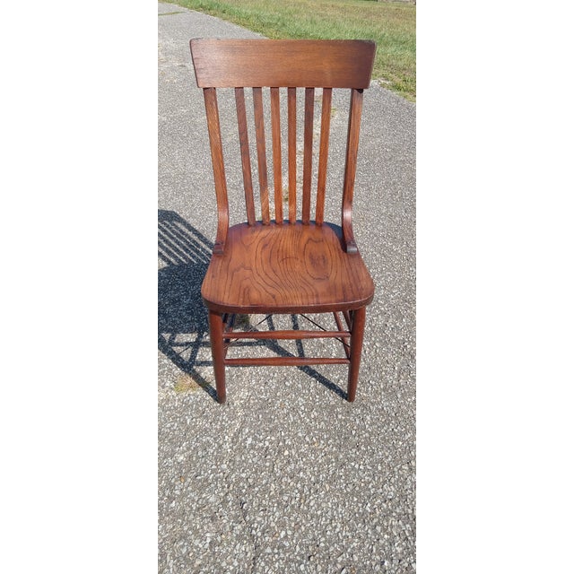 1910s Vintage Solid Wood Farmhouse Chair For Sale - Image 10 of 12