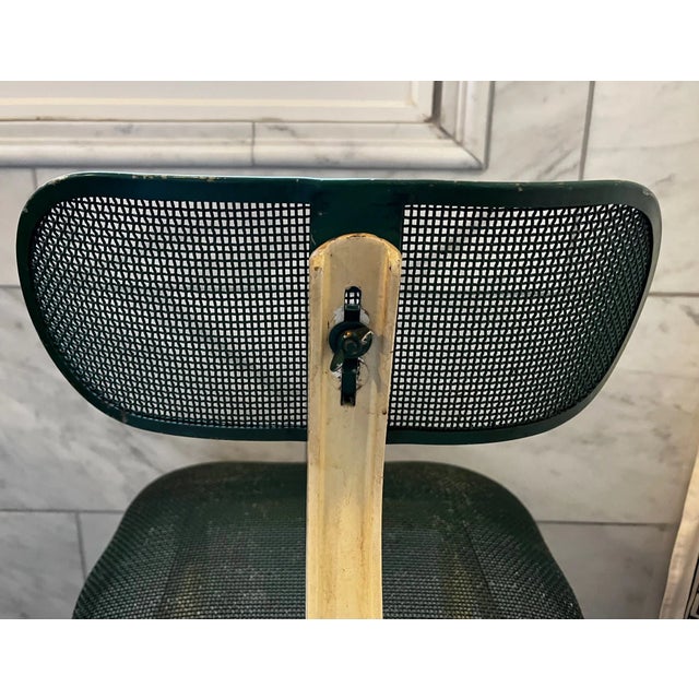 Wood Metal Mesh MCM Chair in the Manner of Jean Prouve For Sale - Image 7 of 12