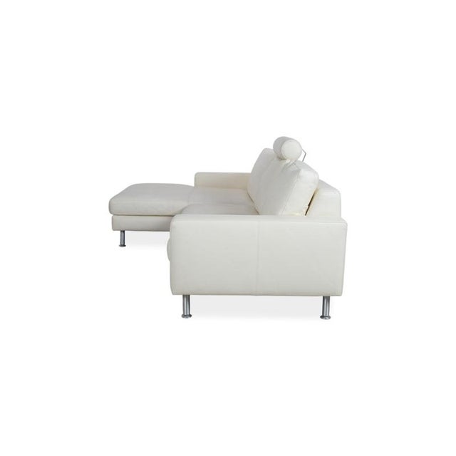 Cream Leather Corner Sofa with Adjustable Headrest from Machalke For Sale - Image 15 of 17