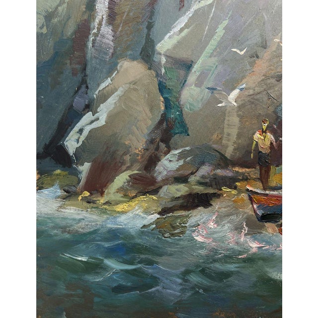 Paper Oil Painting Whisper of the Sea Waves Yuriy Suprunchuk For Sale - Image 7 of 10