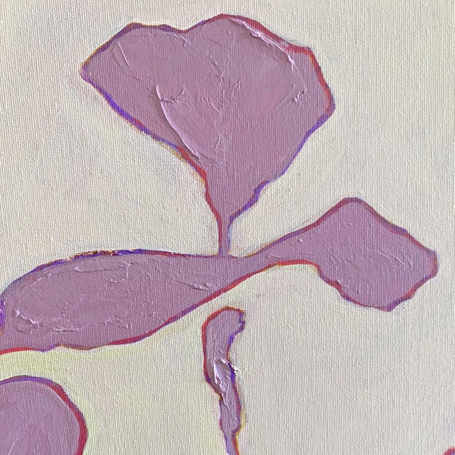 Original Framed Acrylic Botanical Painting, Organic Boho Art Floral Wall Art by Tatiana Duperault For Sale - Image 4 of 6