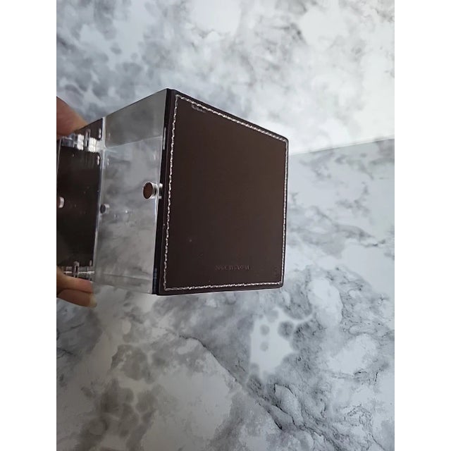 2000 - 2009 Coach Leather Lucite Paperweight For Sale - Image 5 of 6