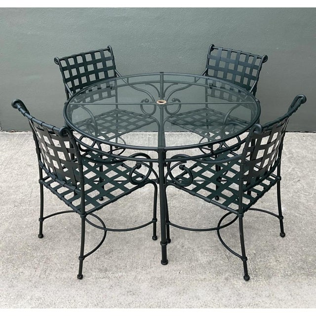 Vintage Brown Jordan “Florentine” Cast Aluminum Outdoor Dining Table For Sale - Image 10 of 12