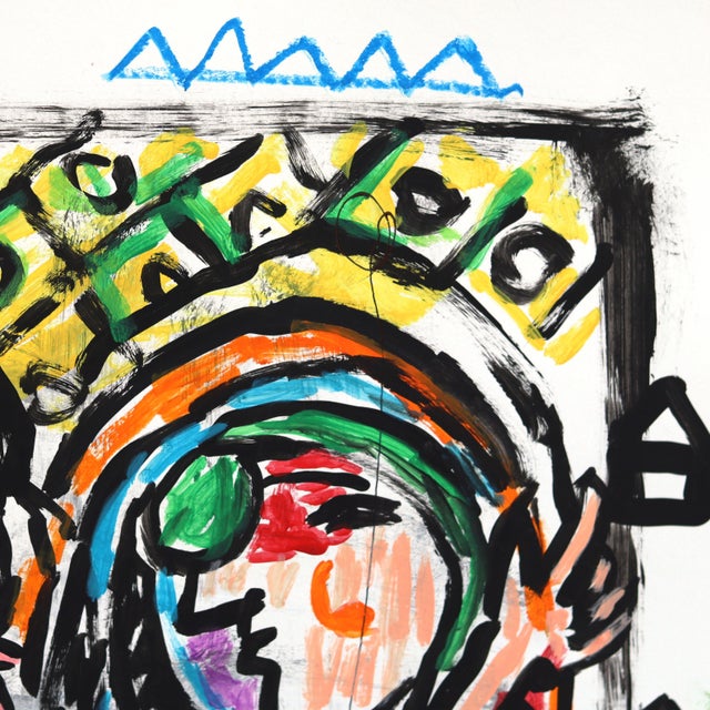 Figurative Striped Ego Trip: Girl Before a Mirror Figurative Pop Artwork by Gary John For Sale - Image 3 of 6
