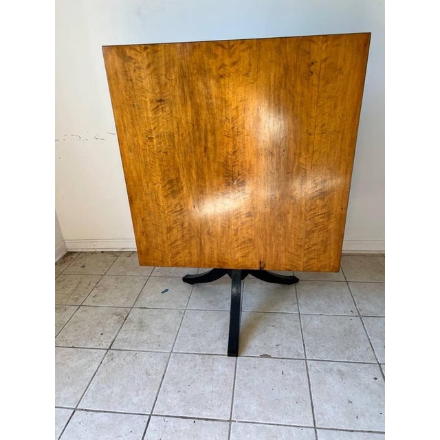 Farmhouse Vintage Duncan Phyfe Style Flip Top Table For Sale - Image 3 of 14