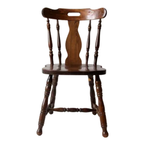 Vintage Wood Pub Style Chair