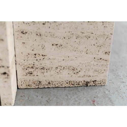 Glass & Travertine Dining Table by Willy Ballez For Sale - Image 13 of 18