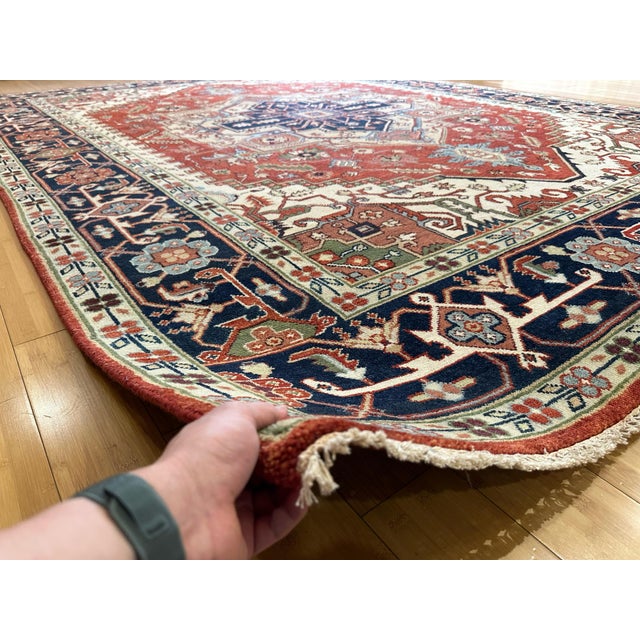 Persian Style Oriental Serapi Area Rug 9x12 For Sale - Image 4 of 10