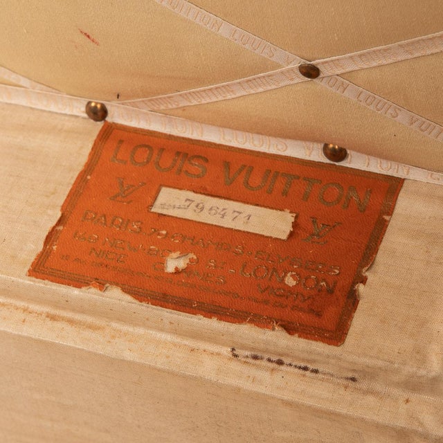 Antique French Cabin Trunk in Louis Vuitton, 1910 For Sale - Image 14 of 18