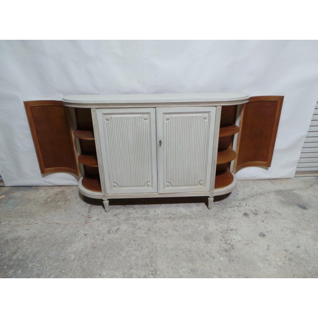 Swedish Gustavian Style Unique 4 Door Sideboard For Sale - Image 4 of 14