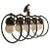 Chrome Five Light Ring Fixture For Sale