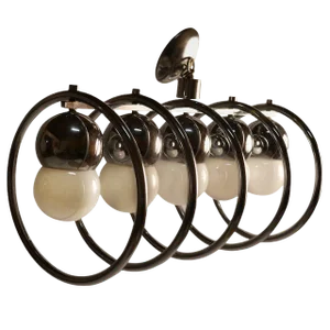 Chrome Five Light Ring Fixture