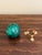 Green Solid Malachite Egg on Neoclassical Brass Stand With Paw Feet For Sale - Image 8 of 8