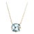 Syna Yellow Gold Blue Topaz Necklace For Sale