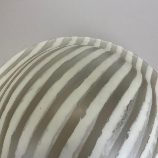 Zebra Glass Flushmount Wall Light attributed to Peill & Putzler, Germany, 1980s For Sale - Image 12 of 18