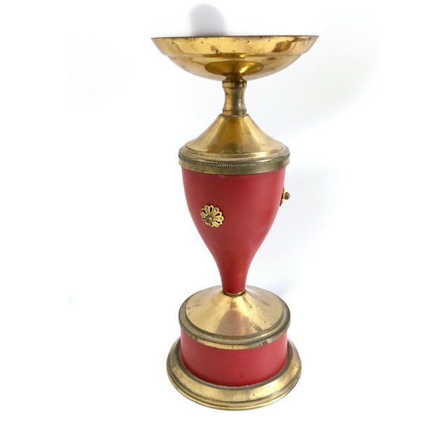 1950s Italian Brass and Glass Table Lamps, 1950s, Set of 2 For Sale - Image 5 of 9