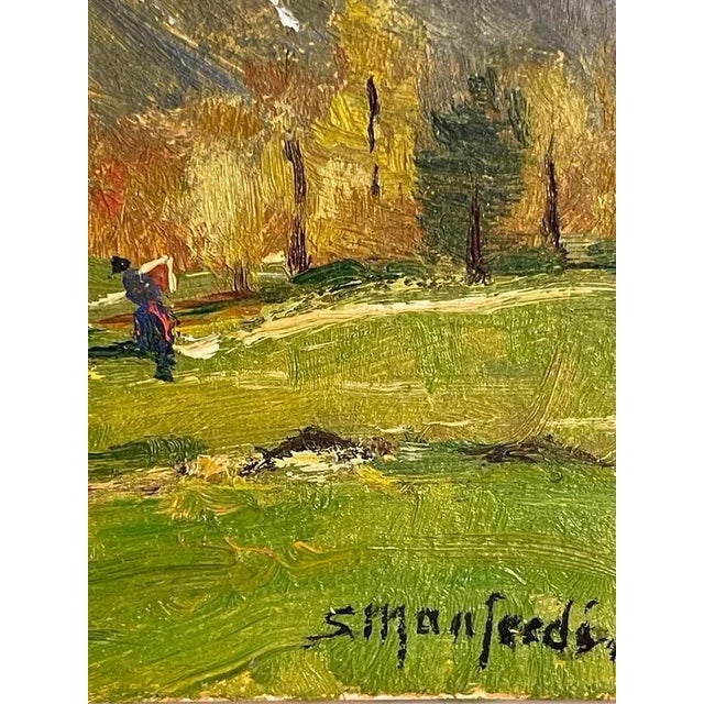 Manfredi, Mountain landscape, 1900s, Oil on Panel For Sale - Image 3 of 7