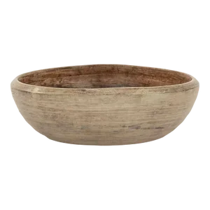 Large Swedish Turned Walnut Dough Bowl