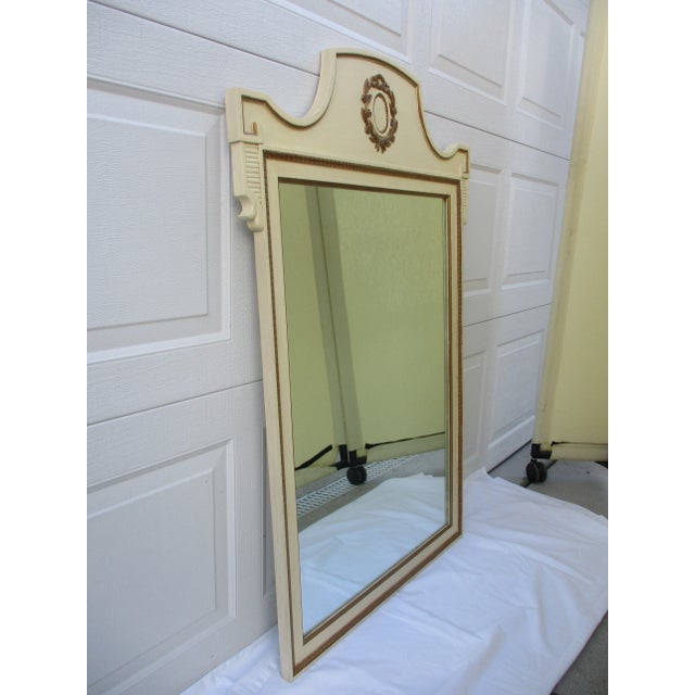 1950s 1950s Baker Furniture Off-White Wall Mirror For Sale - Image 5 of 13