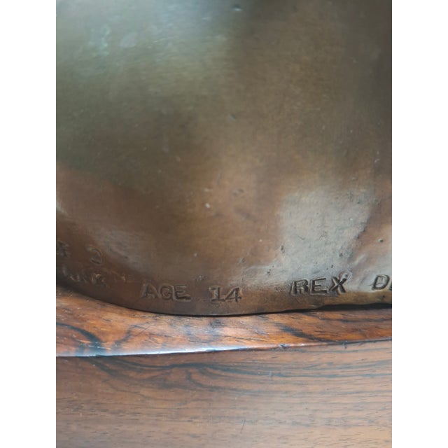 Rex Dietderich (American, 20th C.) "Frank, Age 14" Original Bronze Sculpture For Sale In San Francisco - Image 6 of 11
