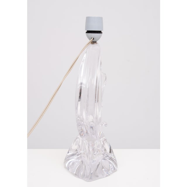 Crystal Glass Bird Table Lamp from Daum, France, 1960s For Sale - Image 4 of 15