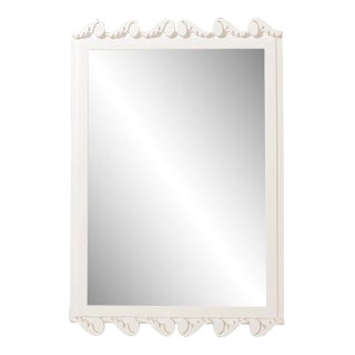 Fleur Home Garden District Laurel Rectangle Mirror in White Dove, 24x36 For Sale