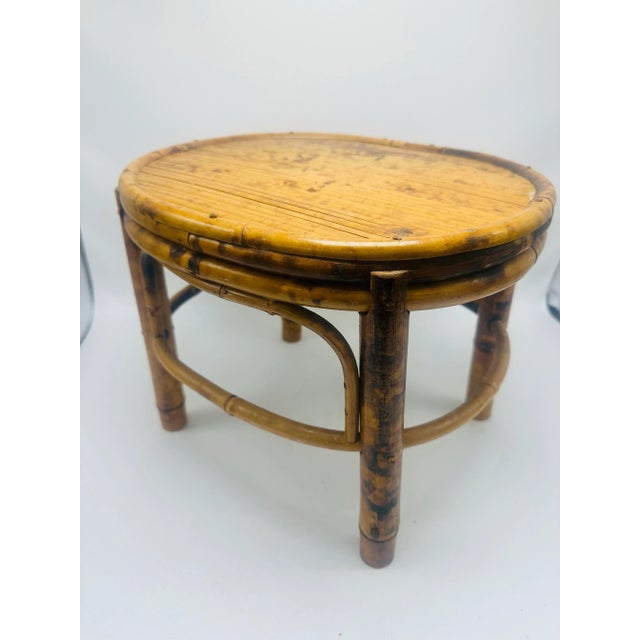 Vintage Rattan Footstool For Sale - Image 9 of 9