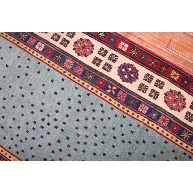 Antique Zabihi Collection Talish Blue Runner - 3'3" x 8' For Sale In New York - Image 6 of 11