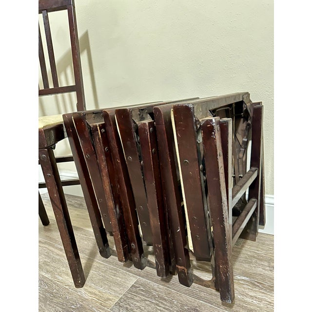 Vintage Mid 20th Century Leg-O-Matic Folding Chairs- Set of 4 For Sale - Image 12 of 12