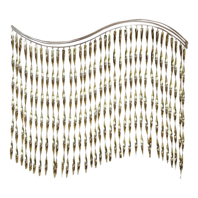 Curtis Jere Signed Wave Kinetic Helix Shower Wall Sculpture 1987 C.Jere MCM Rare For Sale