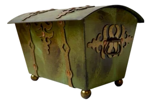Art Deco Casket Box in Patinated Bronze by Holger Fridericias, 1930s