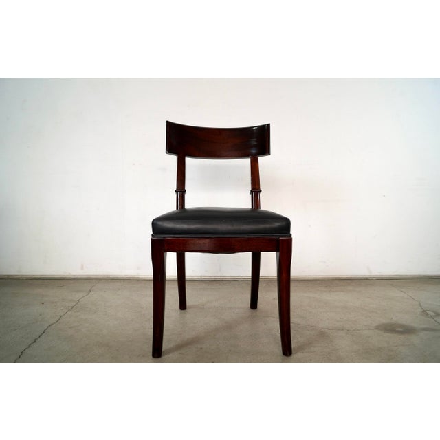 Elegant Hollywood Regency klismos chair for sale. Can be used as a dining chair, side chair, or desk chair. It's made of...