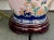Blue Vintage Chinoiserie-Style Porcelain Floral Table Lamps - A Pair For Sale - Image 8 of 13