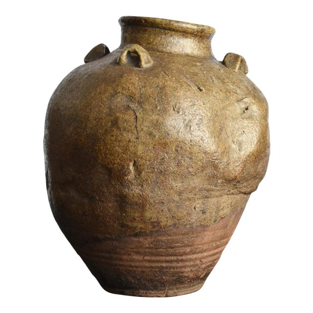 Antique Japanese Pottery Jar For Sale