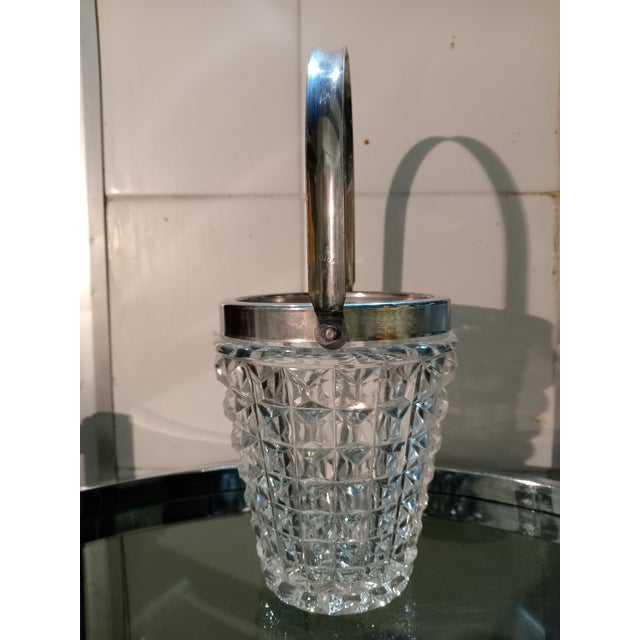 Vintage Cut Glass Ice Bucket, 1960s For Sale - Image 3 of 5
