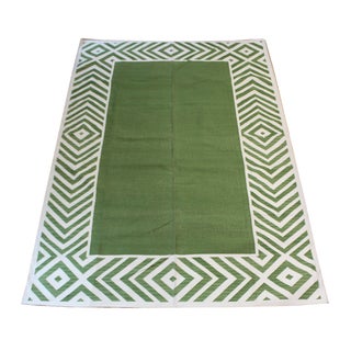 Madeline Weinrib Green "Darlington" Rug - 6' X 9' For Sale