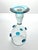 Aqua Mexican Aqua Blue Confetti Raised Pebble Mexican Blown Wine or Water Glasses - 6 pcs For Sale - Image 8 of 8