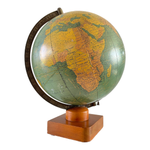1941 George F Cram Terrestrial Glass Illuminated Globe
