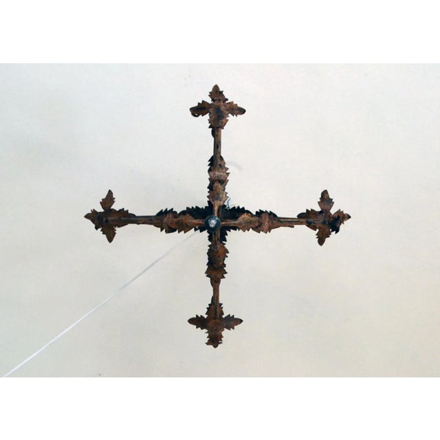 Hand-Made Wrought Iron Chandelier, 1800s For Sale - Image 7 of 9