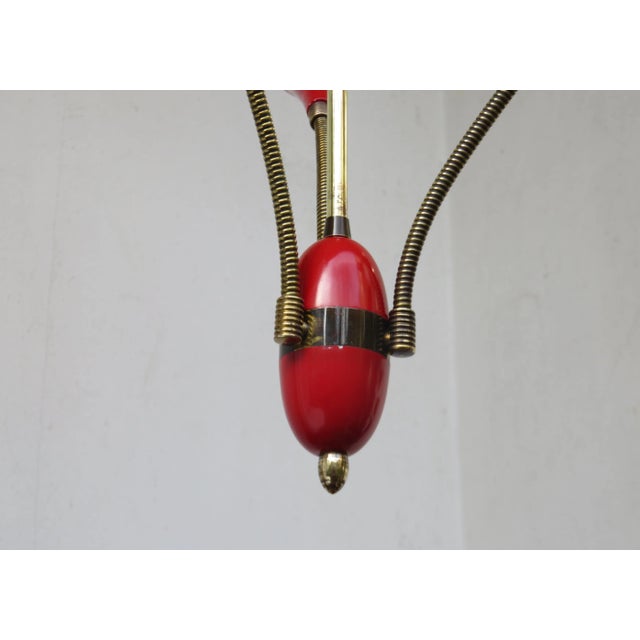 Italian Red Brass Filigree Pendant, 1950s For Sale - Image 12 of 15