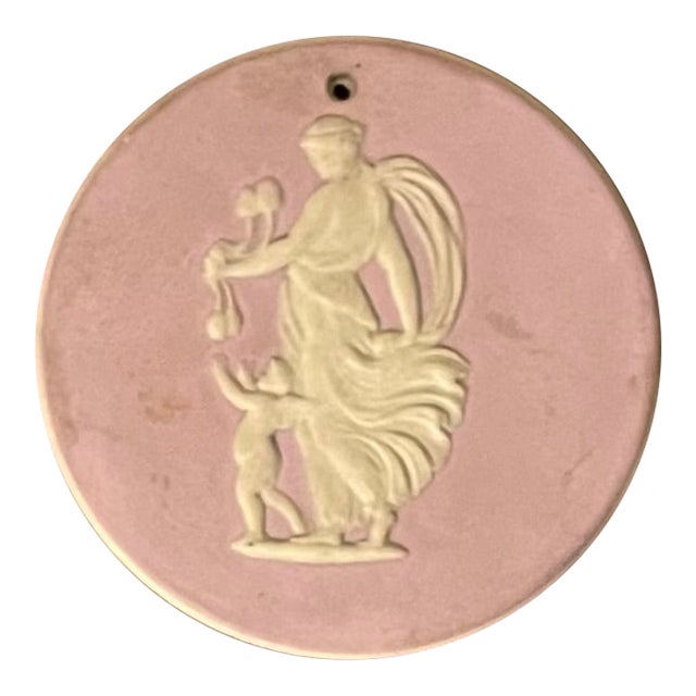 Antique 18th Century Wedgwood Lilac Jasperware Medallion Plaque - "Night Shedding Poppies" For Sale