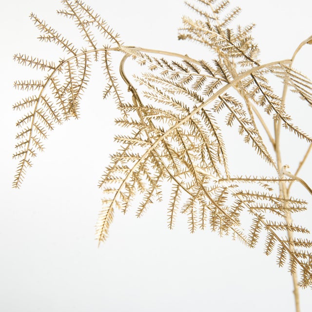 Rustic European Gilded Fern Stems 36" St/4 For Sale - Image 3 of 4