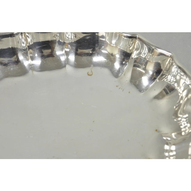 Vintage Fb Rogers Regency 612 Silver Plated Oval Scalloped Serving Dish Bowl For Sale In Philadelphia - Image 6 of 11